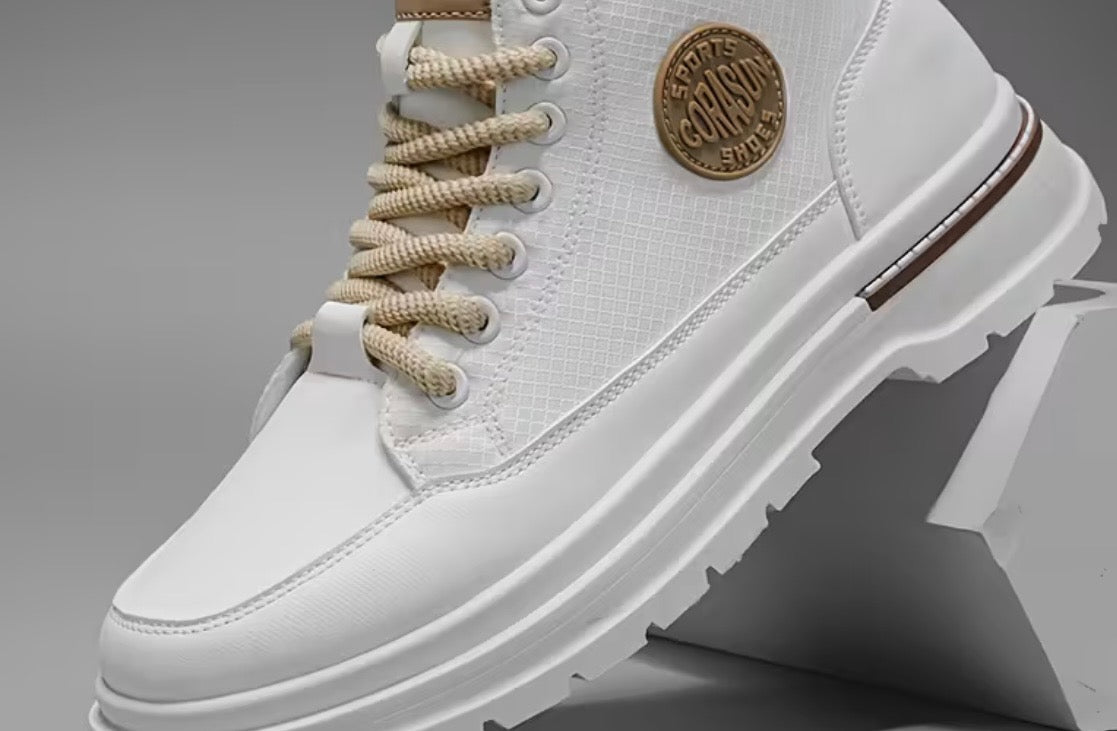 ShopVerse Luxe White High-Top Sneaker